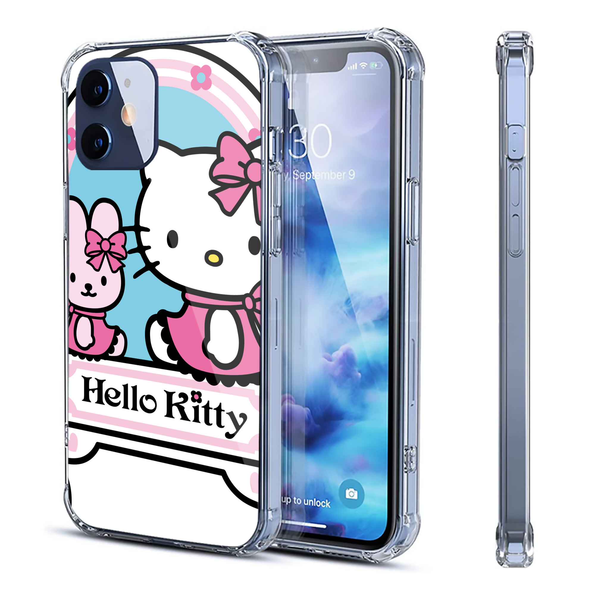 （画像用） Hello Kitty ハローキティ 【iPhone 12シリーズ対応】透明スマホケース（クリアソフトケース）